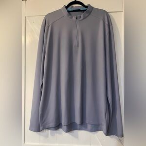 Devereux Proper Thread Long Sleeve Gray Quarter Zip Golf Pullover.